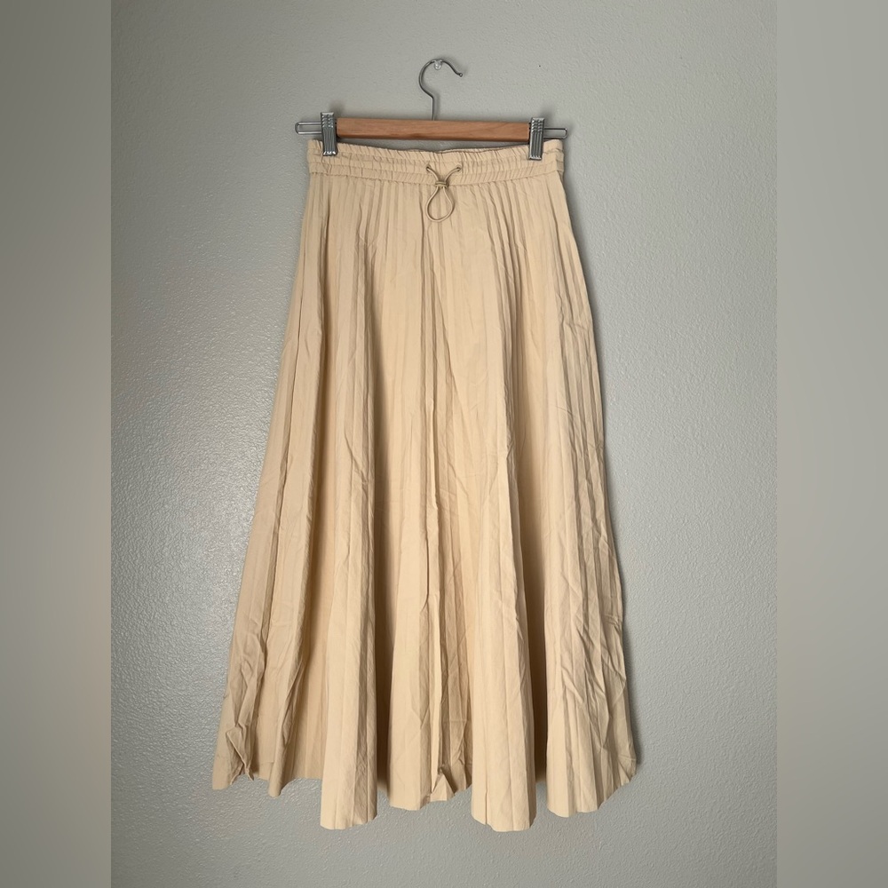 Zara Faux Leather Skirt, Cream, XS